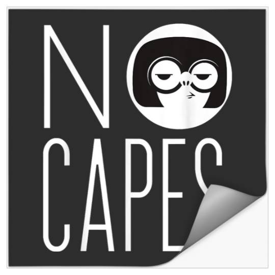Disney The Incredibles 2 Edna Mode No Capes Logo Stickers