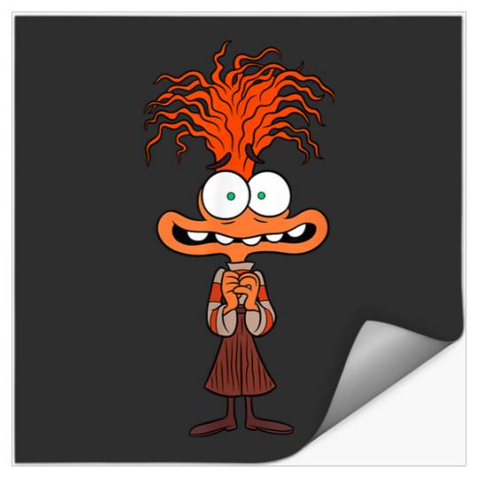 Disneyss Pixars Inside Out 2 Anxious Anxietys Big Chest Poster Stickers