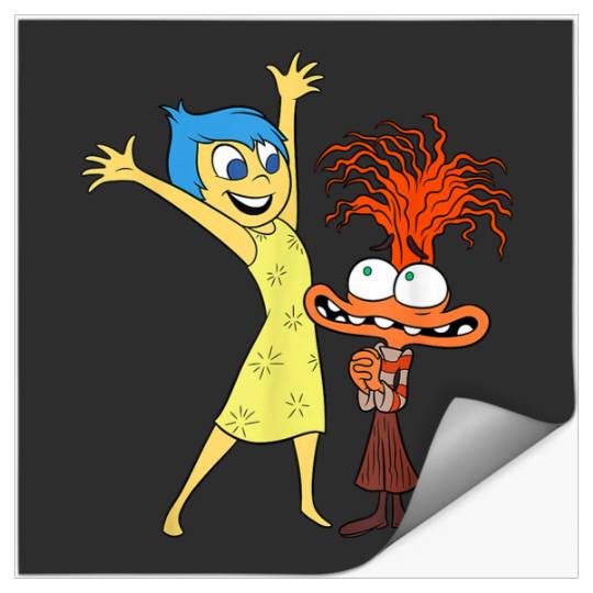 Disneyss And Pixarss Inside Out 2 Toony Colors Joy Anxietys Stickers