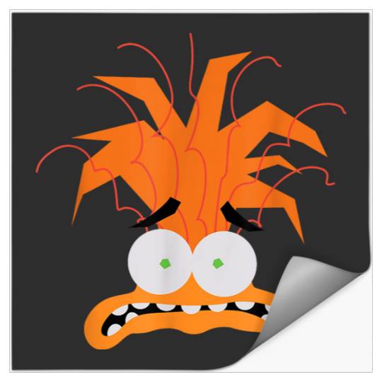 Disneyss Pixars Inside Out 2 Anxietys Big Head Logo Stickers