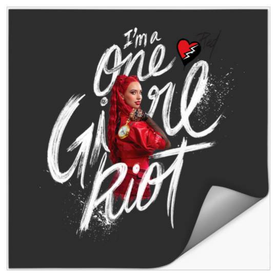 Disney Descendants The Rise Of Red I'm A One Girl Riot Red Stickers