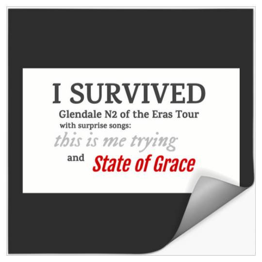 Discover Eras Tour This Is Me Trying And State Of Grace Sticker Stickers
