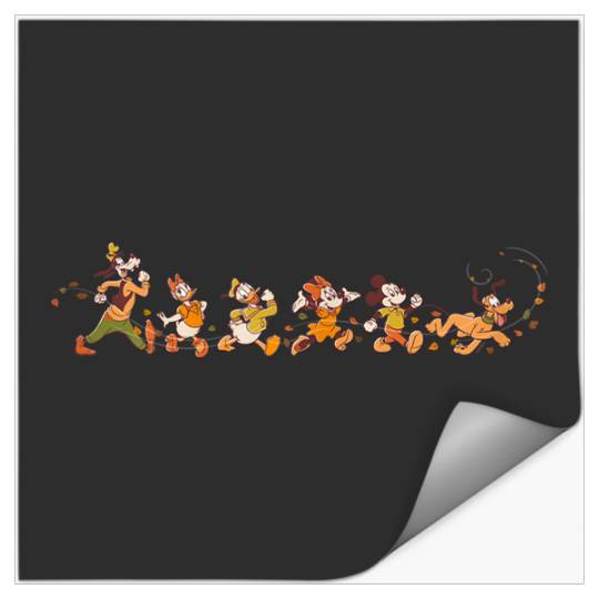 Disneyss Mickey Mouse Friends Breezy Autumn Leaf Stroll Fall Stickers