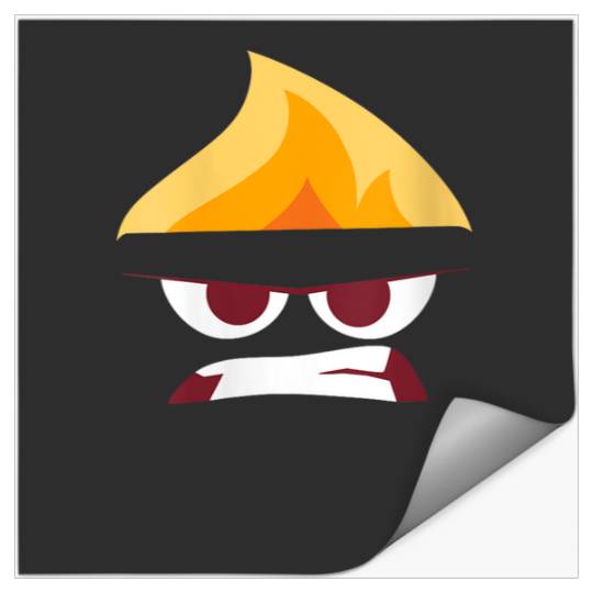 Disneyss Pixars Inside Out Halloween Anger Big Faces On Firessss Stickers