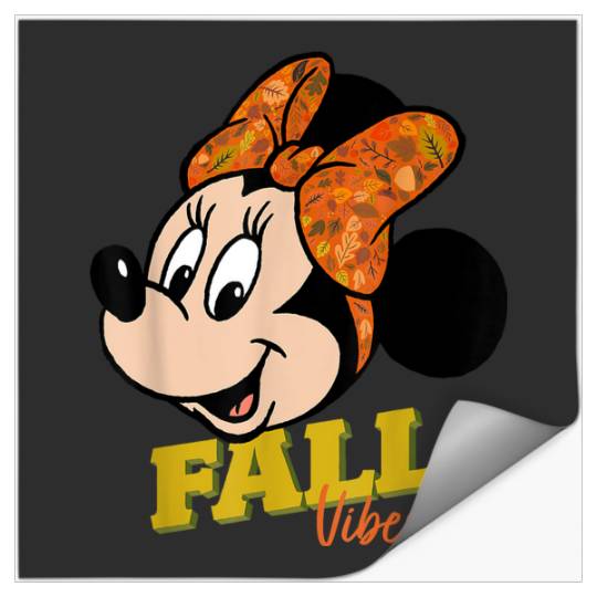 Disneyss Minnie Mouse Fall Vibes Autumn Leaves Stickers