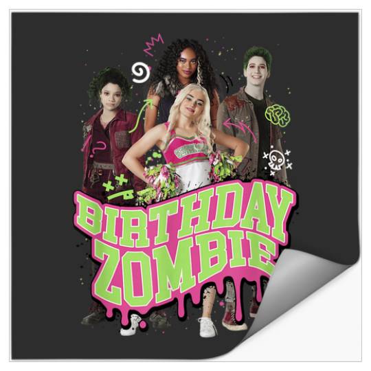 Disney Zombies Birthday Zombie Group Poster Stickers