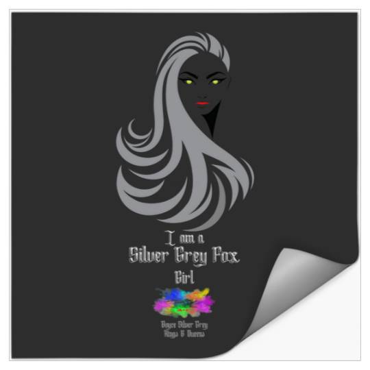 I am a silver grey fox Girl [ Black logo on light top]   SALE!! : Disney Villains Maleficent , Maleficent Gift S-5XL Stickers