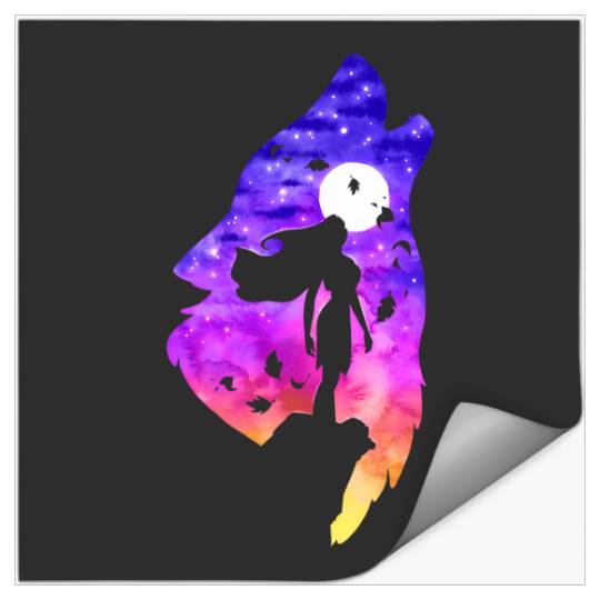 Disney Princesses Pocahontas Colors In The Silhouette Stickers