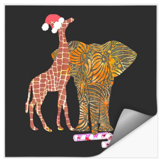 Discover Sweet Christmas Elephant Giraffe Sticker, Disney Elephant Dumbo Christmas , Dumbo Christmas Stickers