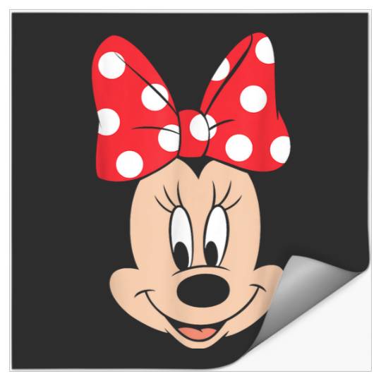 Discover Disney Minnie Mouse Polka Dot Bow Big Face Stickers