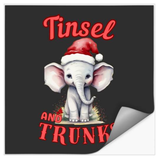 Discover Tinsel And Trunks. colorful elephant  , Disney Elephant Dumbo Christmas , Dumbo Christmas Stickers