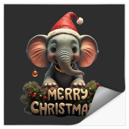 Discover Christmas Greetings Sticker, Disney Elephant Dumbo Christmas , Dumbo Christmas Stickers