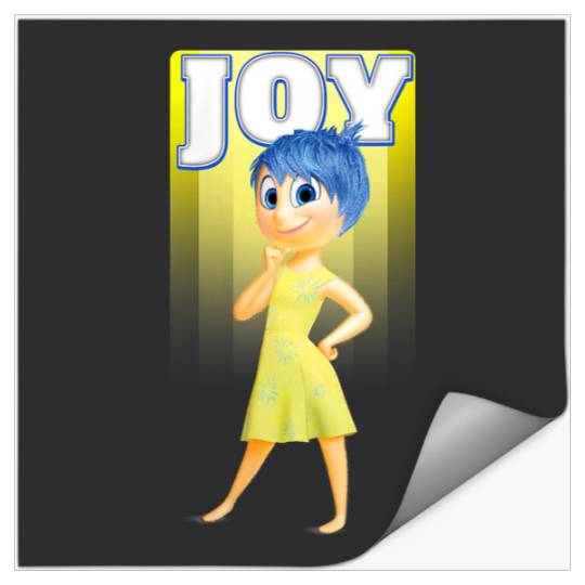 Disneyss Pixars Inside Out Joy Sunny Retro Portrait Logo Stickers