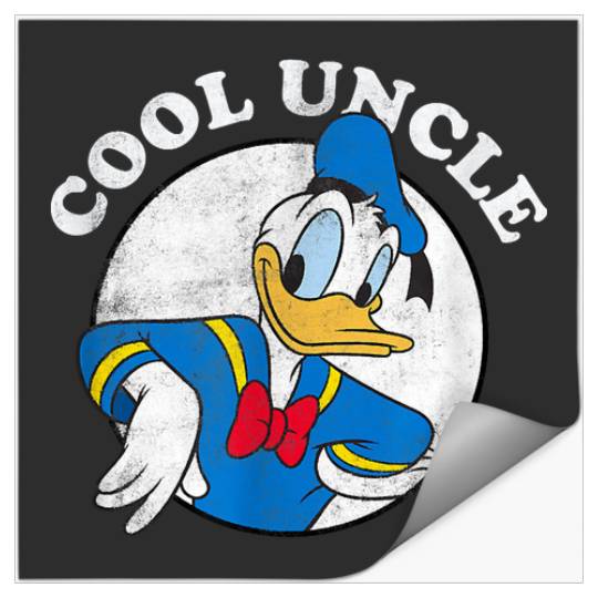 Disney Mickey & Friends Donald Duck Cool Uncle Logo Stickers