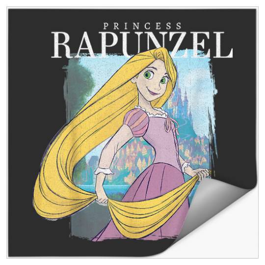 Disney Tangled Princess Rapunzel Distressed Portrait Stickers