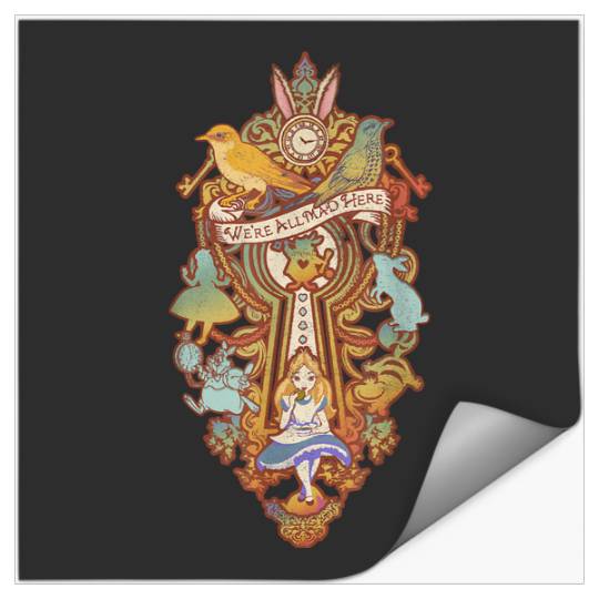 Discover Disney Alice In Wonderland Madness Collage Stickers
