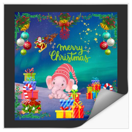 Discover Festive and Holiday Elephant Sticker27, Disney Elephant Dumbo Christmas , Dumbo Christmas Stickers