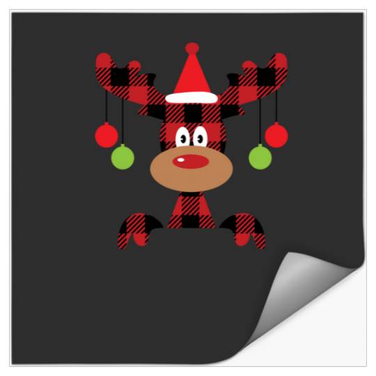 Plaid Reindeer. Rudolph. Christmas  : Mickey Disney Christmas, Disney Christmas Stickers