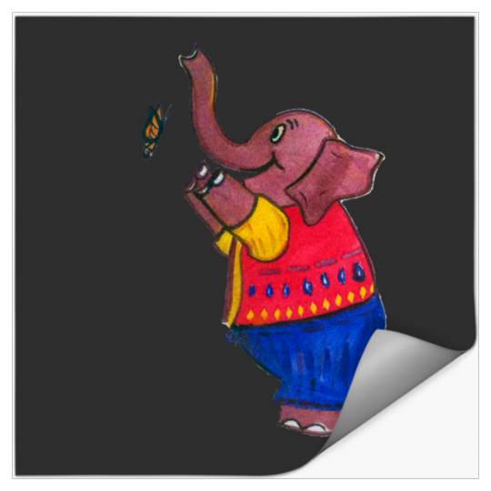 Discover Elephant and Butterfly Sticker: Disney Elephant Dumbo, Dumbo Stickers