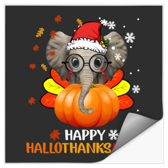 Discover Elephant Halloween And Merry Christmas Happy Sticker, Disney Elephant Dumbo Christmas , Dumbo Christmas Stickers