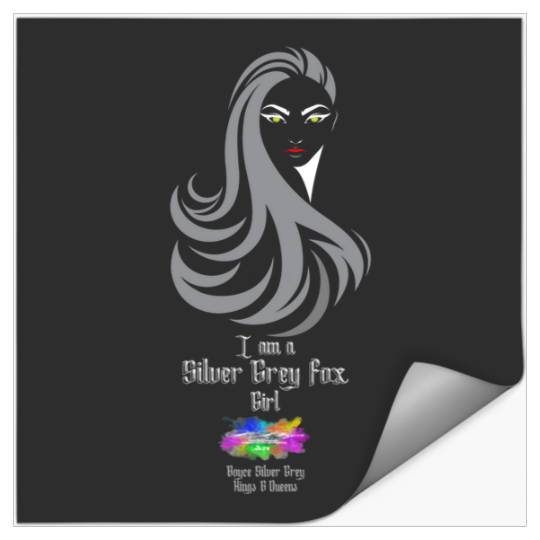 I am a silver grey fox Girl [ White logo on dark top]   SALE!! : Disney Villains Maleficent , Maleficent Gift S-5XL Stickers