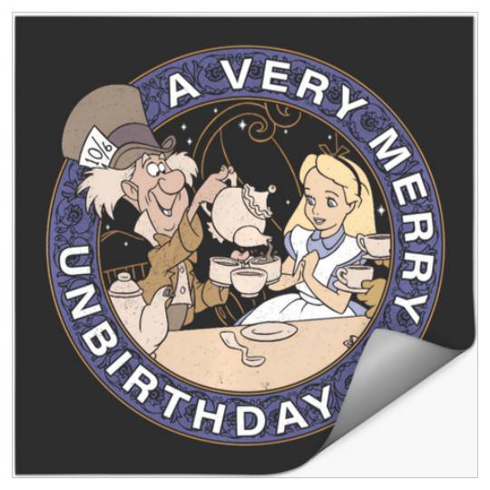 Disney Alice In Wonderland Mad Hatter Un-Birthday Stickers