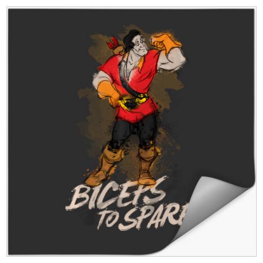 Disney Beauty And The Beast Gaston Biceps To Spare Stickers