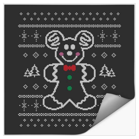 Discover Mouse-Eared Gingerbread Holiday Sweater  : Mickey Disney Christmas, Disney Christmas Stickers