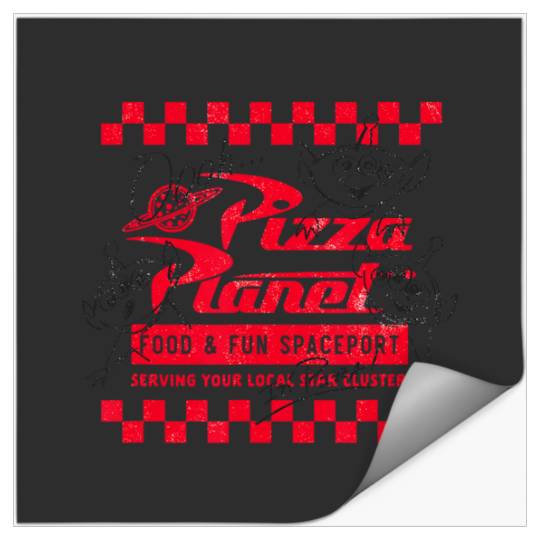 Discover Disney Pixar Toy Story Pizza Planet Food & Fun Retro Logo Stickers