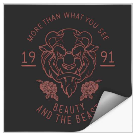 Disney Beauty And The Beast 1991 Graphic Hoodie Stickers