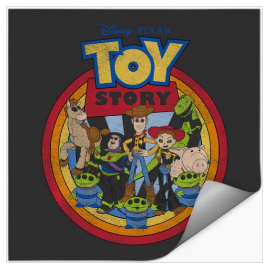 Disney Pixar Toy Story Vintage Circle Portrait Logo Stickers