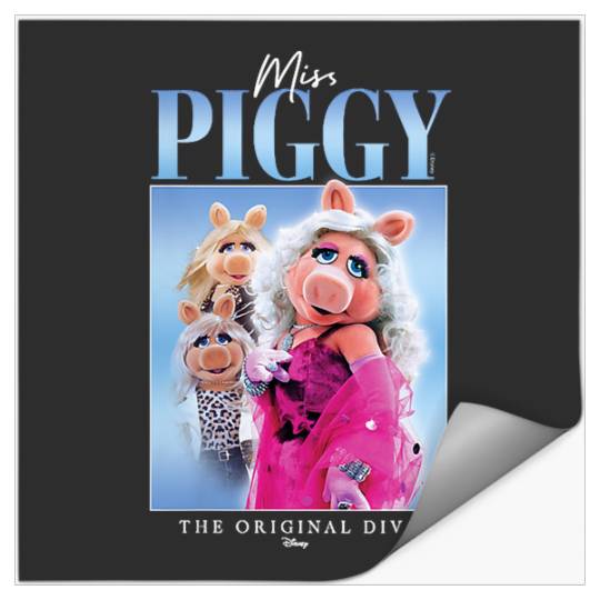 Womens Disney - The Muppets Miss Piggy Original Diva V-Neck Stickers