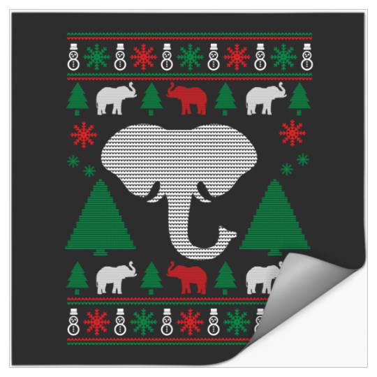 Discover Christmas Elephant Sweater Artwork  , Disney Elephant Dumbo Christmas , Dumbo Christmas Stickers