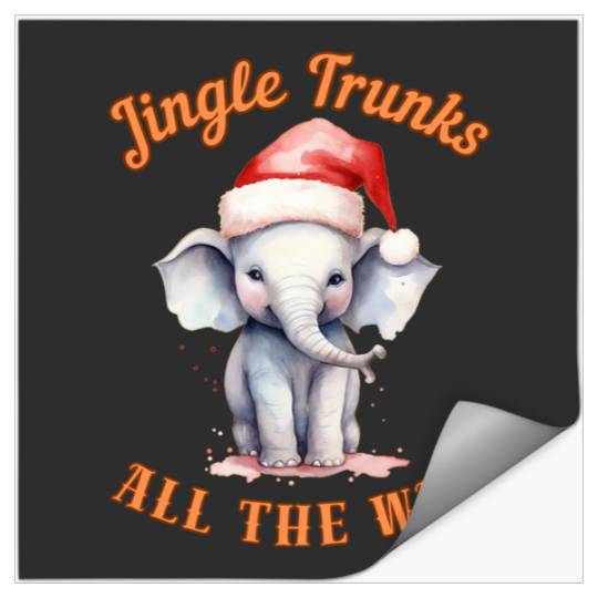 Discover Jingle Trunks All The Way. elephant portrait  , Disney Elephant Dumbo Christmas , Dumbo Christmas Stickers