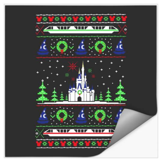 Discover Magical Castle Ugly Christmas  : Mickey Disney Christmas, Disney Christmas Stickers