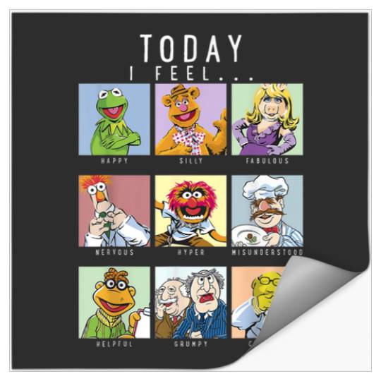 Disney The Muppets Today I Feel Box Up Character Stickers