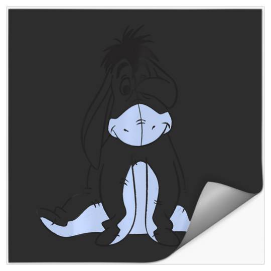 Disney Winnie The Pooh Eeyore Simple Sketch Portrait Stickers