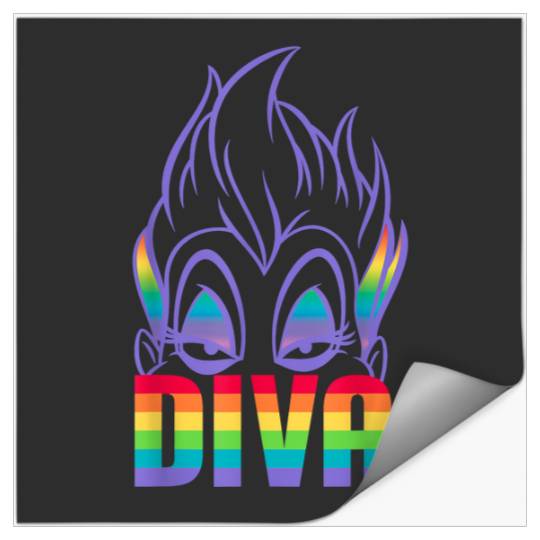 Disney Villains Ursula Diva Pride Stickers
