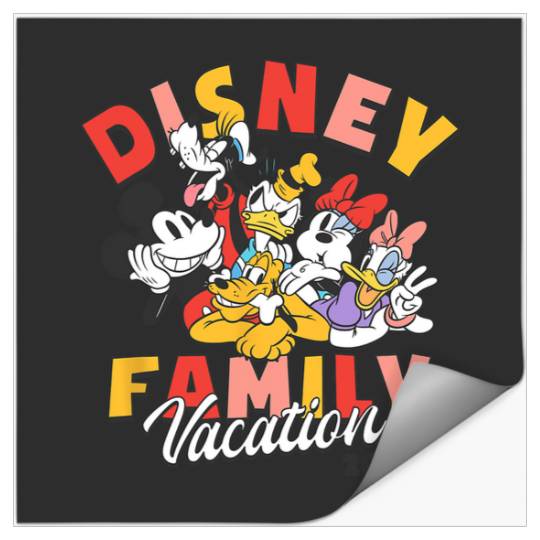 Discover Disney Mickey And Friends Disney Family Vacation 2024 Logo Stickers