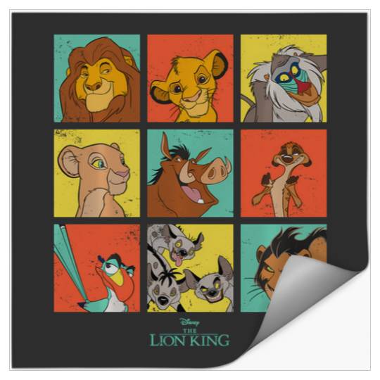 Disney The Lion King Characters 90S Grid Stickers
