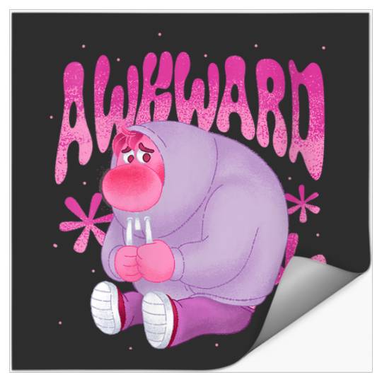 Disneyss Pixars Inside Out 2 Awkward Embarrassment Retro shots Stickers