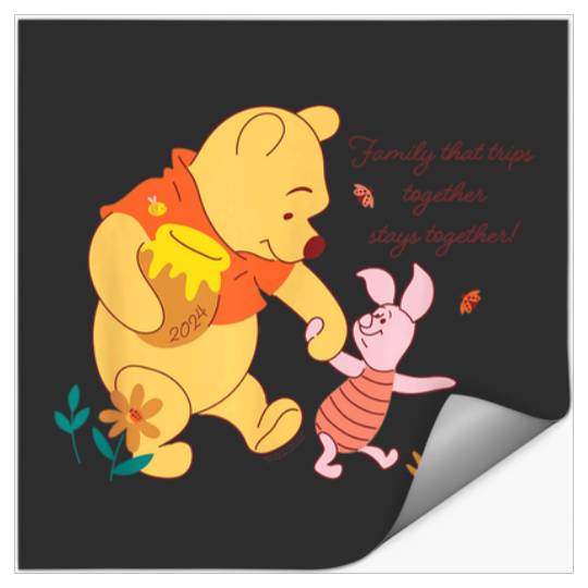 Disney Winnie the Pooh Piglet Family Trip Vacati Stickers