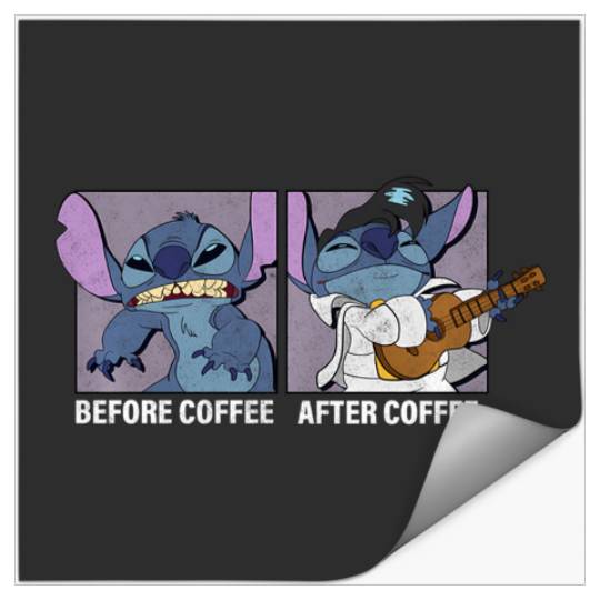 Discover Disney Lilo Stitch Before Coffee After Coffee Stickers