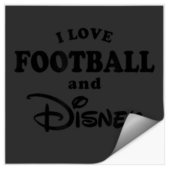 Discover Disneyss I Love Football And Disneyss Bold Text Big Chest Logo Stickers