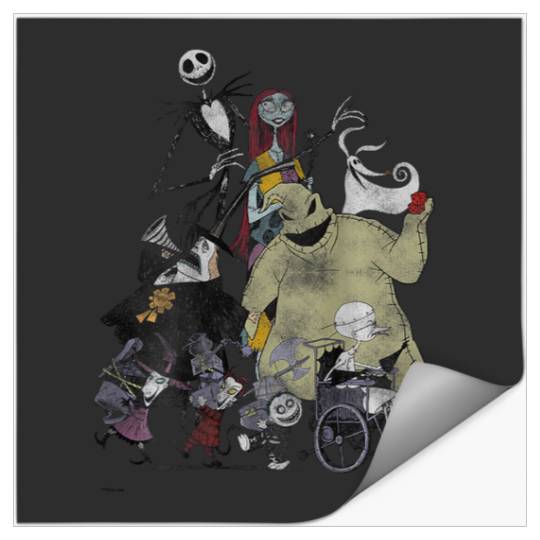 Discover Disney Nightmare Before Christmas Group Shot Front Back Stickers