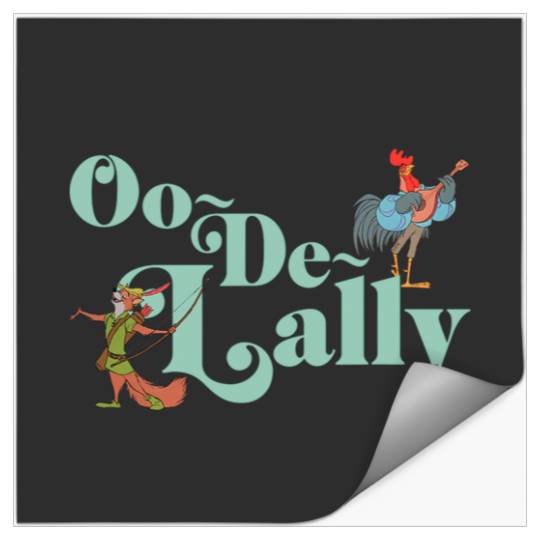 Disney Robin Hood Oo-De-Lally Iconic Quote Chest Text Logo Stickers