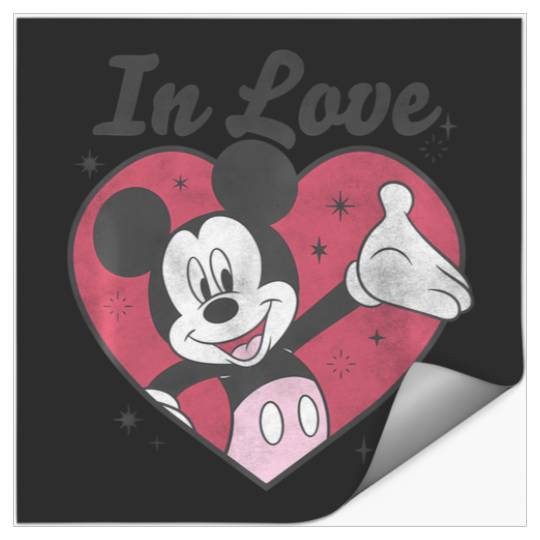 Discover Disney Mickey And Friends Valentine'S Day Mickey In Love Stickers