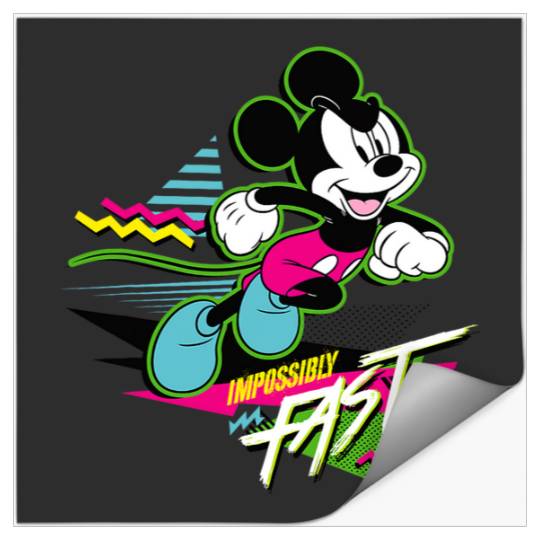Disney Mickey Mouse Impossibly Fast 90s Retro Stickers