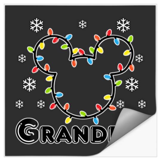 Discover Disney Mickey Christmas Grandpa  T Shirt Stickers