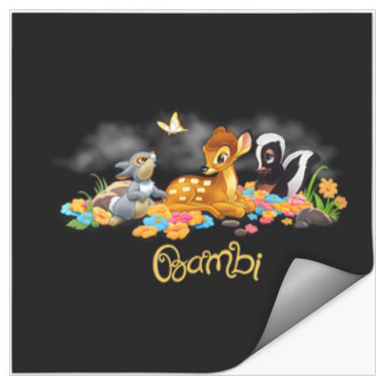 Disney Bambi Thumper & Flower Butterfly Poster Tank Top Stickers